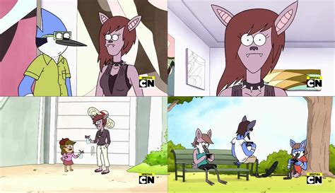 Throughout Seasons 1-3, she served as <b>Mordecai</b>’s love interest where they kissed. . Regular show mordecai wife